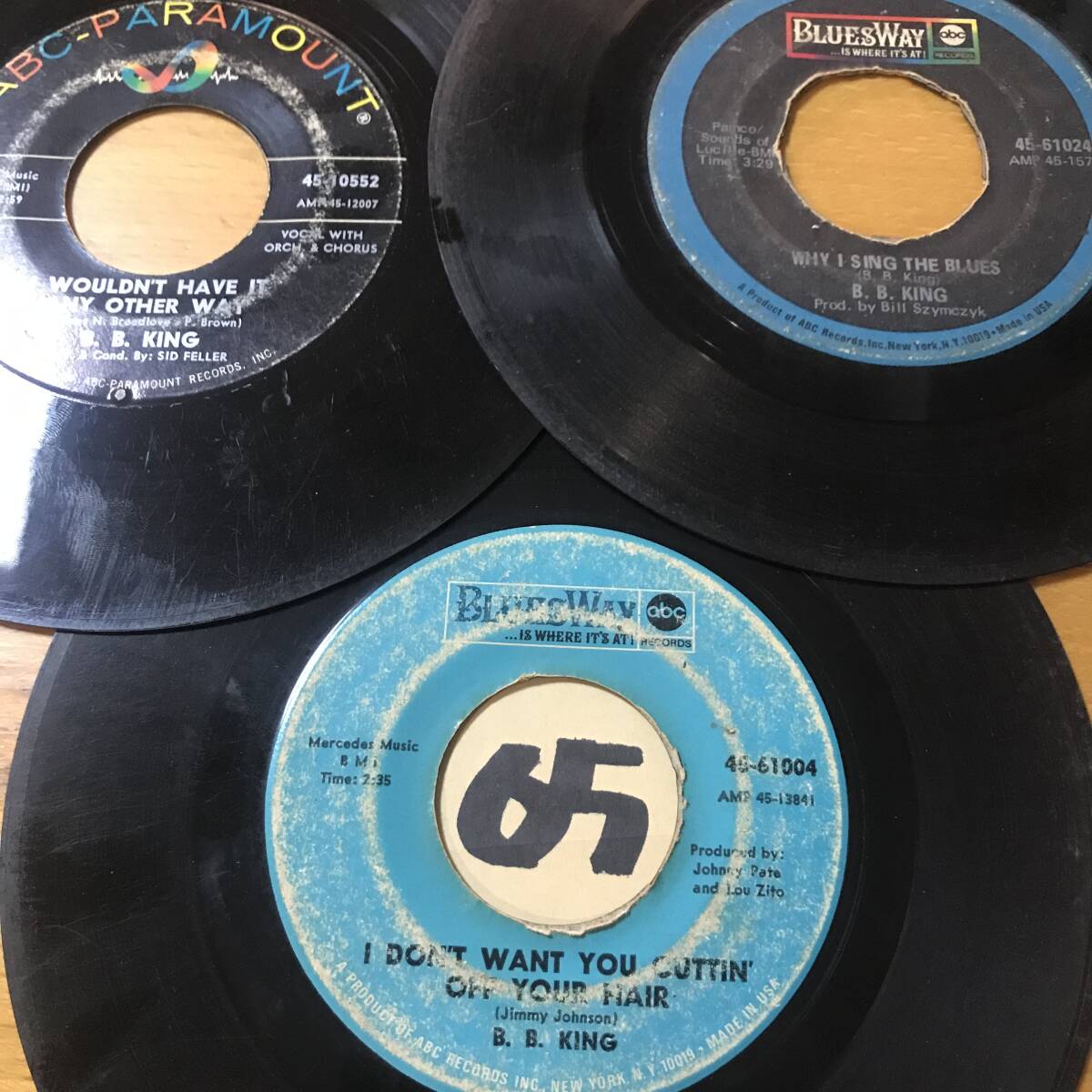 *** audition special price B. B. KING 7 -inch 3 pieces set *** postage 305 jpy other commodity .. including in a package shipping / together transactions un- possible 