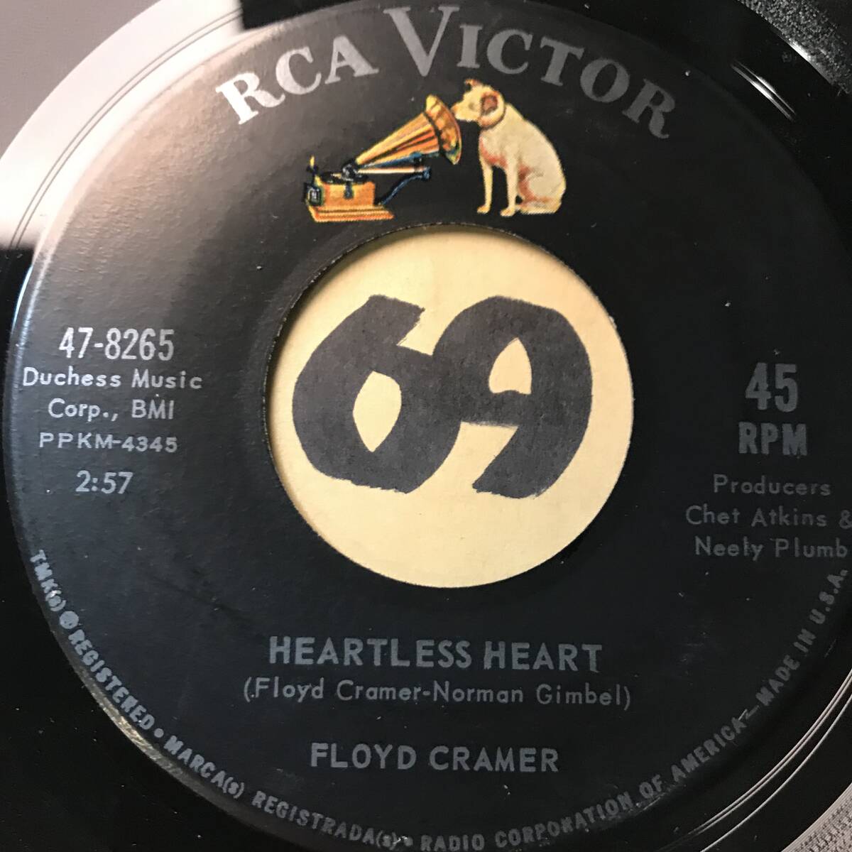 試聴 ニューオーリンズ憧憬 FLOYD CRAMER THE HUCKLE BUCK EX SOUNDS EX+ / HEARTLESS HEART NM _画像2