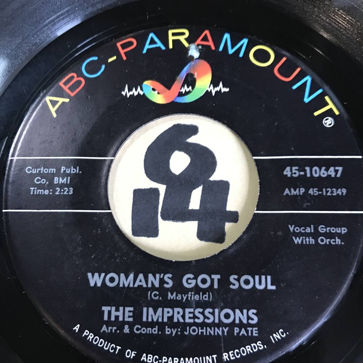 試聴 THE IMPRESSIONS WOMAN’S GOT SOUL / GET UP AND MOVE 両面NMの画像1