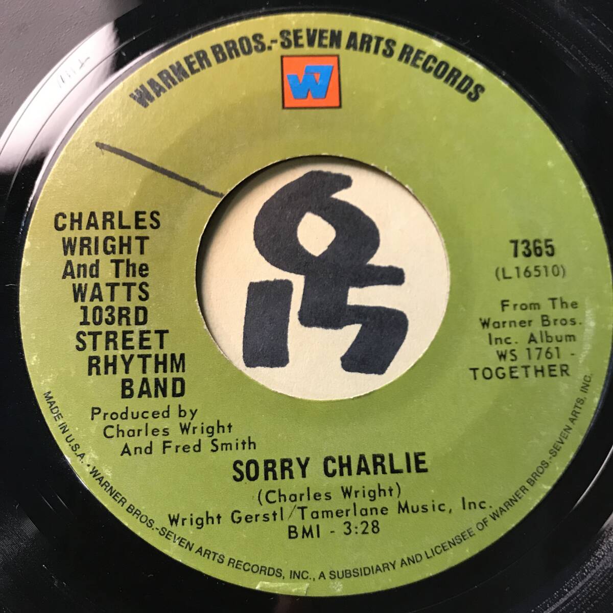 試聴 CHARLES WRIGHT AND THE WATTS 103RD STREET RHYTHM BAND LOVE LAND / SORRY CHARLIE 両面EX+ の画像2