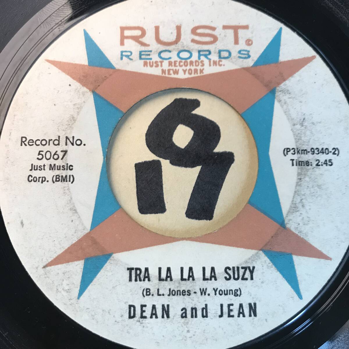  прослушивание 63 год все рис 35 ранг summer * все ti-zDEAN AND JEAN TRA LA LA LA SUZY / I LOVE THE SUMMERTIME двусторонний VG+ SOUNDS VG++