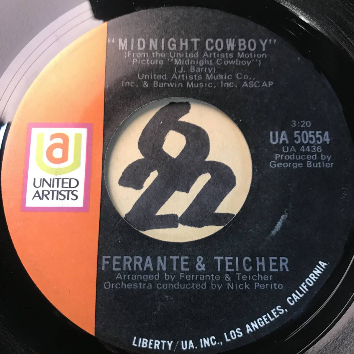 試聴 FERRANTE & TEICHER ROCK-A-BYE BABY / MIDNIGHT COWBOY 両面NM の画像2