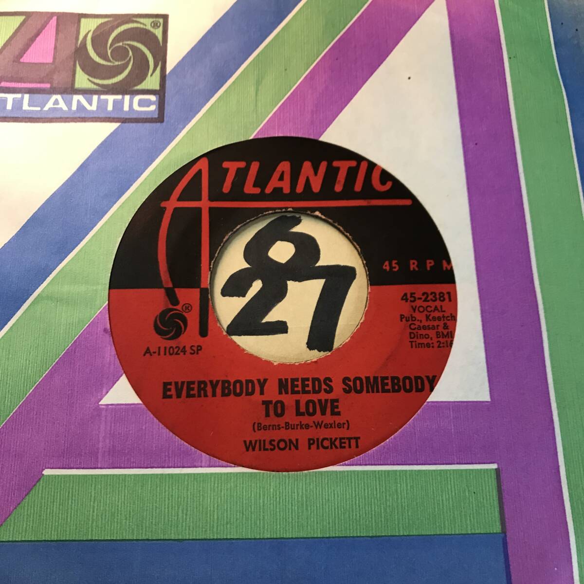 試聴 WILSON PICKETT EVERYBODY NEEDS SOMEBODY TO LOVE / NOTHING YOU CAN DO 両面EX+ ブルース・ブラザーズ挿入歌の画像1