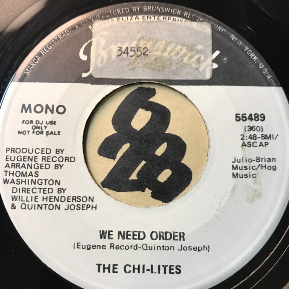 試聴 THE CHI-LITES WE NEED ORDER 両面NM Nachtschwrmer Roey Marquis II feat. Tefla & Jaleelネタの画像2