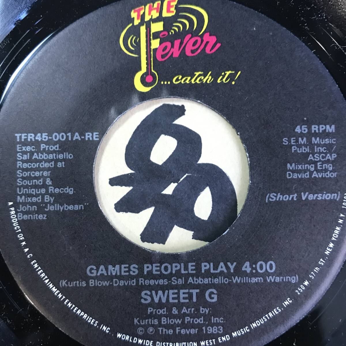 試聴 カーティス・ブロウ作・制作 SWEET G GAMES PEOPLE PLAY 4:00/5:40 2VERSIONS 新品 Feel the Heartbeat The Treacherous Threeを使用の画像2