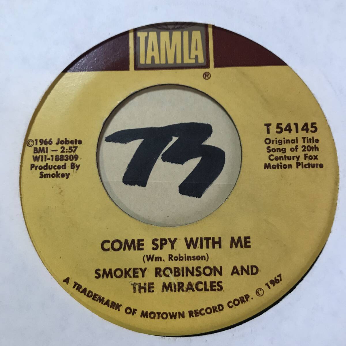  audition SMOKEY ROBINSON & THE MIRACLES THE LOVE I SAW IN YOU WAS JUST A MIRAGE both sides EX+