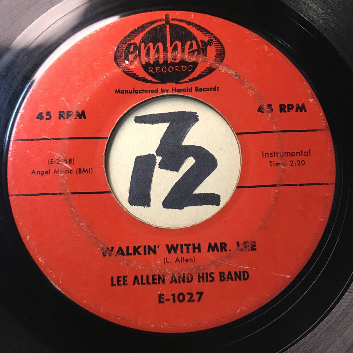 試聴 58年ニューオーリンズ・クラシック LEE ALLEN AND HIS BAND WALKIN’ WITH MR. LEE VG+ SOUNDS VG++/ PROMENADE VG++サウンドシステムの画像1