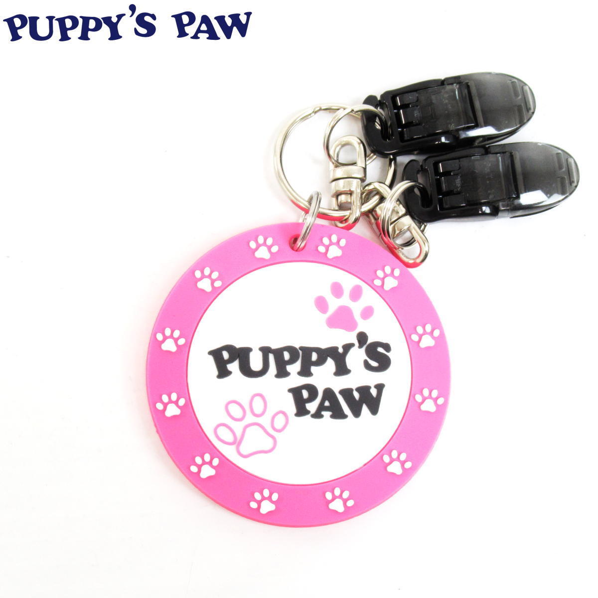 1円★PUPPY’S PAW 仔犬の肉球 パターカバーホルダー(ピンク/ホワイト)★送料無料★パターキャッチャー★パターカバー置忘れ防止アイテム★の画像1