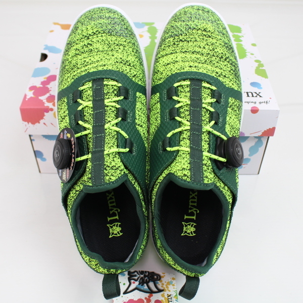 1 иен *Lynx links SK-55 туфли для гольфа (27.0cm)Green * non тросик / dial тип / шиповки отсутствует / вязаный обувь *