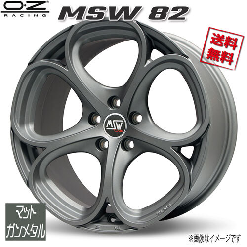 OZレーシング MSW82 マットガンメタル 18インチ 5H110 8J+30 4本 65.06 業販4本購入で送料無料_画像1