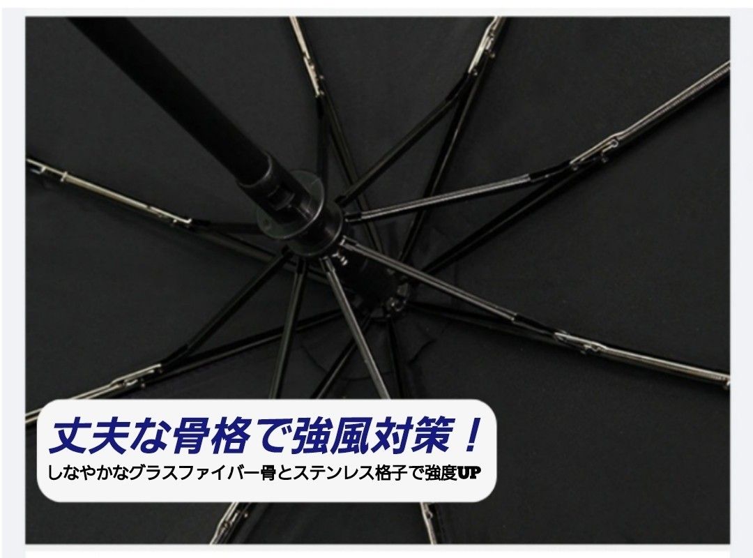 折りたたみ傘 晴雨兼用 撥水加工 グラスファイバー 自動 ワンタッチ 折り畳み傘 梅雨対策 防水加工 送料無料 ビジネス   
