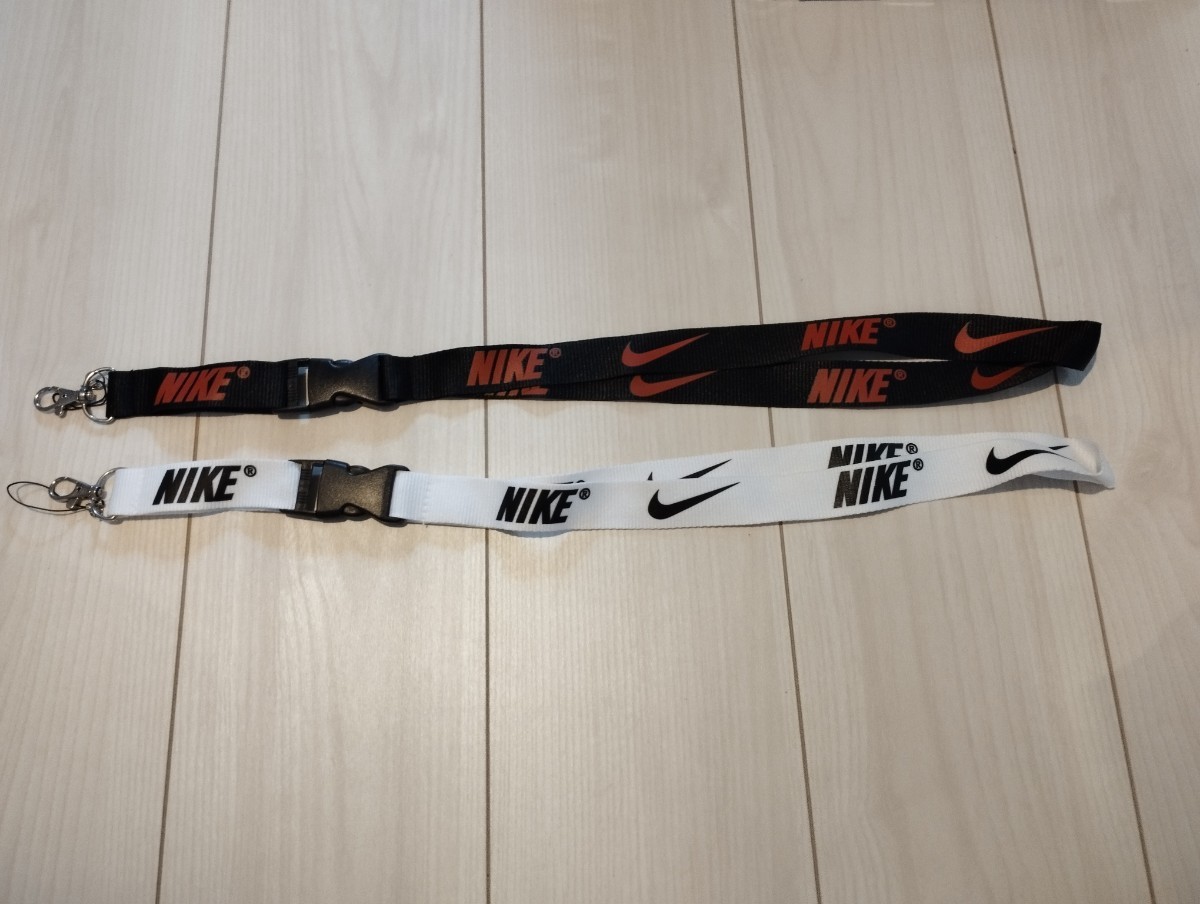 ネックストラップ　NIKE ２本セット　携帯ストラップ　ランヤード　ナイキネックストラップ　イベント　フェス　社員証　ショップ_画像1