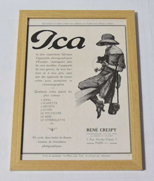 ICA 1924年 フランス語オリジナル広告 額付の画像1