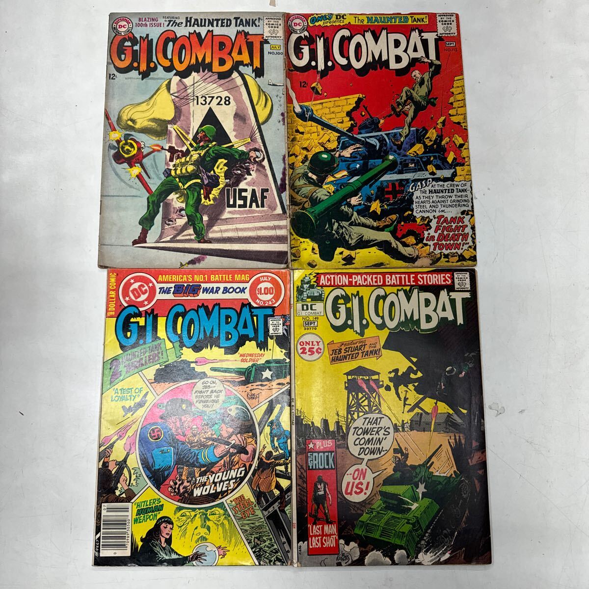 a0414-19.洋書 アメコミ G.I.COMBAT まとめ tunk 戦車 戦争 combat 戦闘機 DC comics 当時物 レア military rtro Americanの画像1