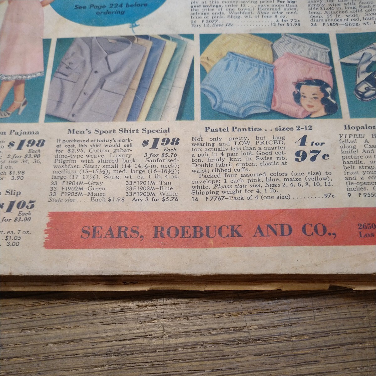 n0429-7 洋書カタログ SEARS1950 Montgomery Ward 1957-1958 /ファッション/インテリア/小物/服飾/日用品/アンティーク/骨董/ 