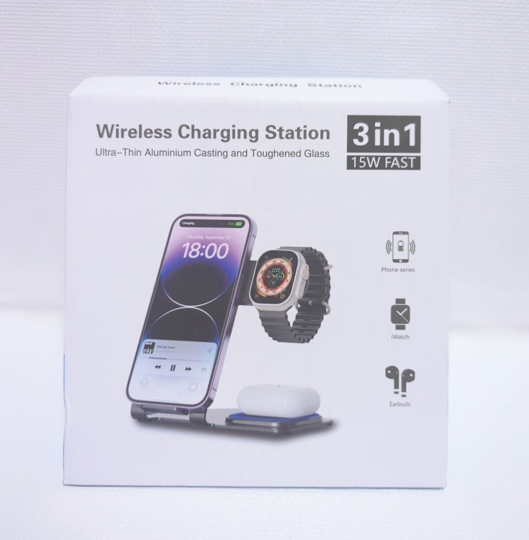  wireless charger three pcs same time charge fast charger stand charger Apple Watch charger 15W put only wireless charger 3in1 smartphone charger 