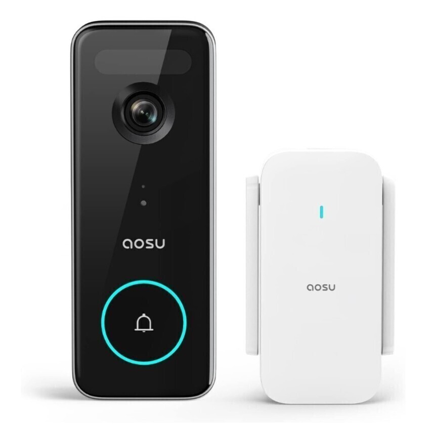 AOSU 5MP画質 インターホン ワイヤレス Alexa連動 玄関チャイム ドアベル カメラ付き の画像1