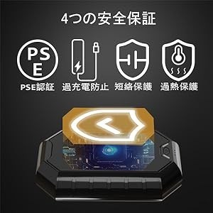 2個セット 充電式カイロ 電気カイロ ハンドウォーマー 電気あんか 分離式 2秒急速発熱 3階段温度調節 小型 超軽量 防寒グッズ ブラック_画像7