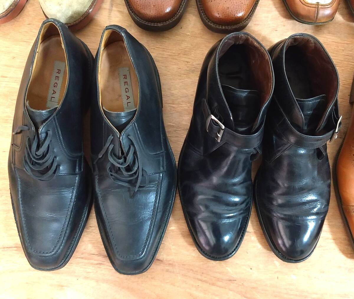 OL29◆メンズ 革靴◆9点 まとめて REGAL BALLY CHARKIES poggio ANTICO Hush Puppies Lavorazione Gentile Collezione Uomoの画像6