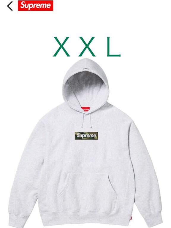 XXL★ Supreme Box Logo Hooded Sweatshirt Ash Greyシュプリーム ボックス ロゴ (ボックスロゴ) フーディー パーカー アッシュ グレー_画像1