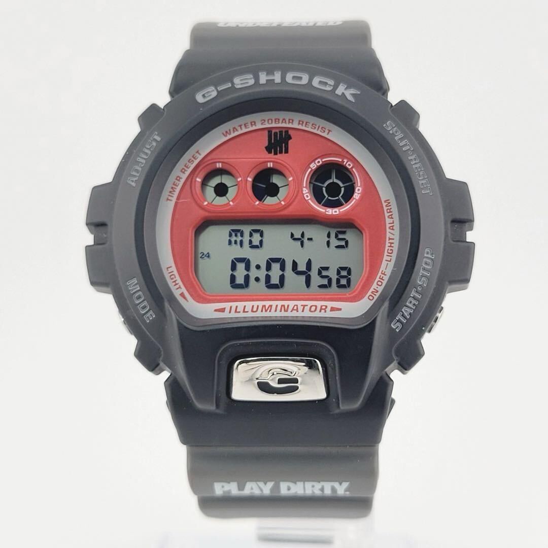極美品 CASIO カシオ UNDEFEATED アンディフィーテッド G-SHOCK DW-6900UD-1JF ウォッチ デッドストック ブラック アイテム メンズ 腕時計