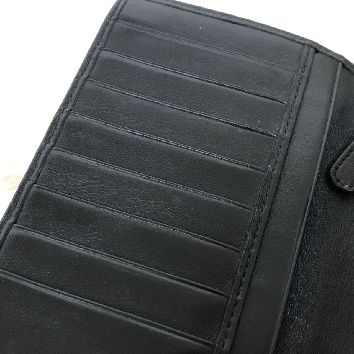 エンポリオアルマーニ EMPORIO ARMANI 長財布 二つ折り財布 ロゴ総柄 黒 ブラック[C3069]の画像10