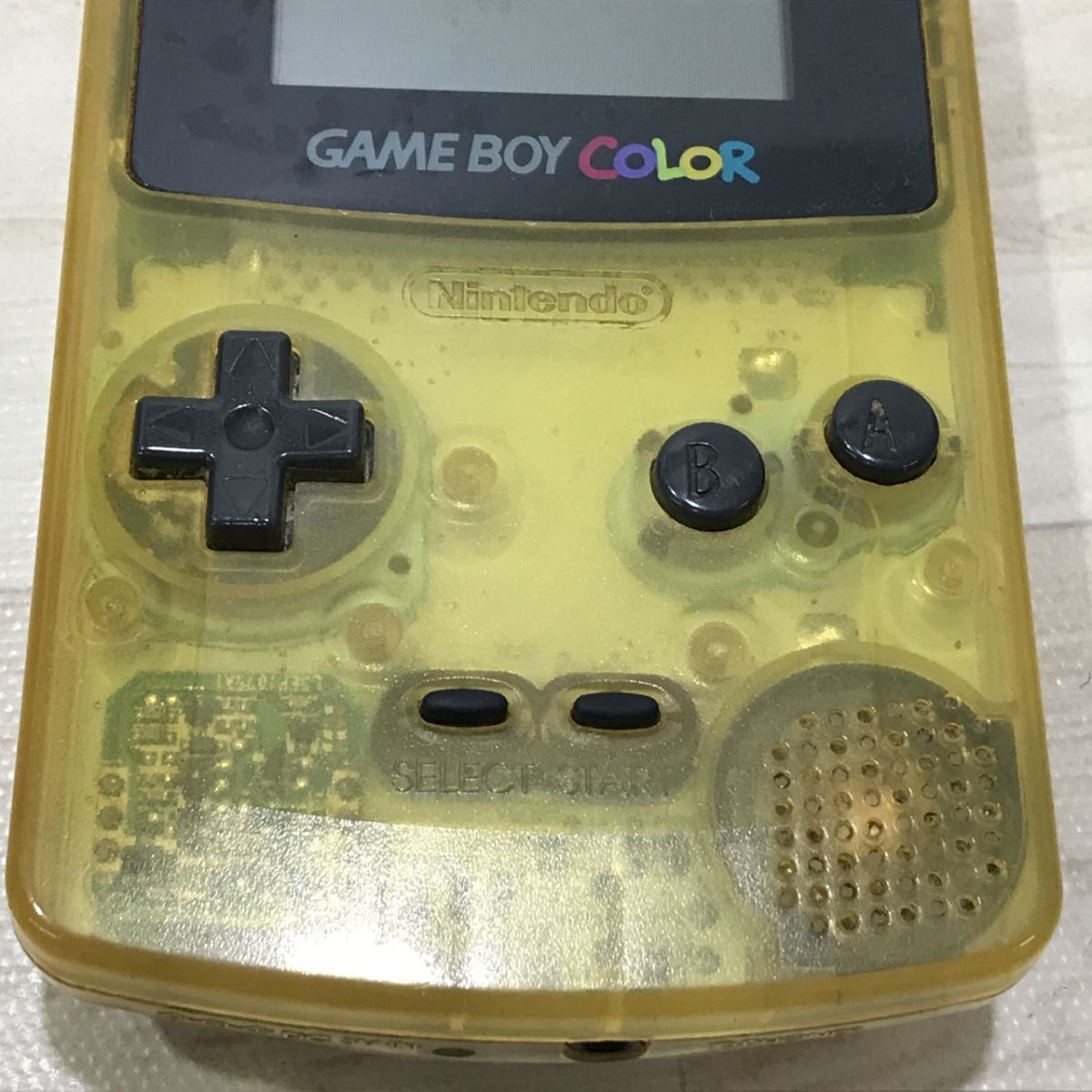 ジャンク品 Nintendo 任天堂 GAMEBOY COLOR GCB-001 ゲームボーイカラー クリア スケルトン[C3754]の画像4