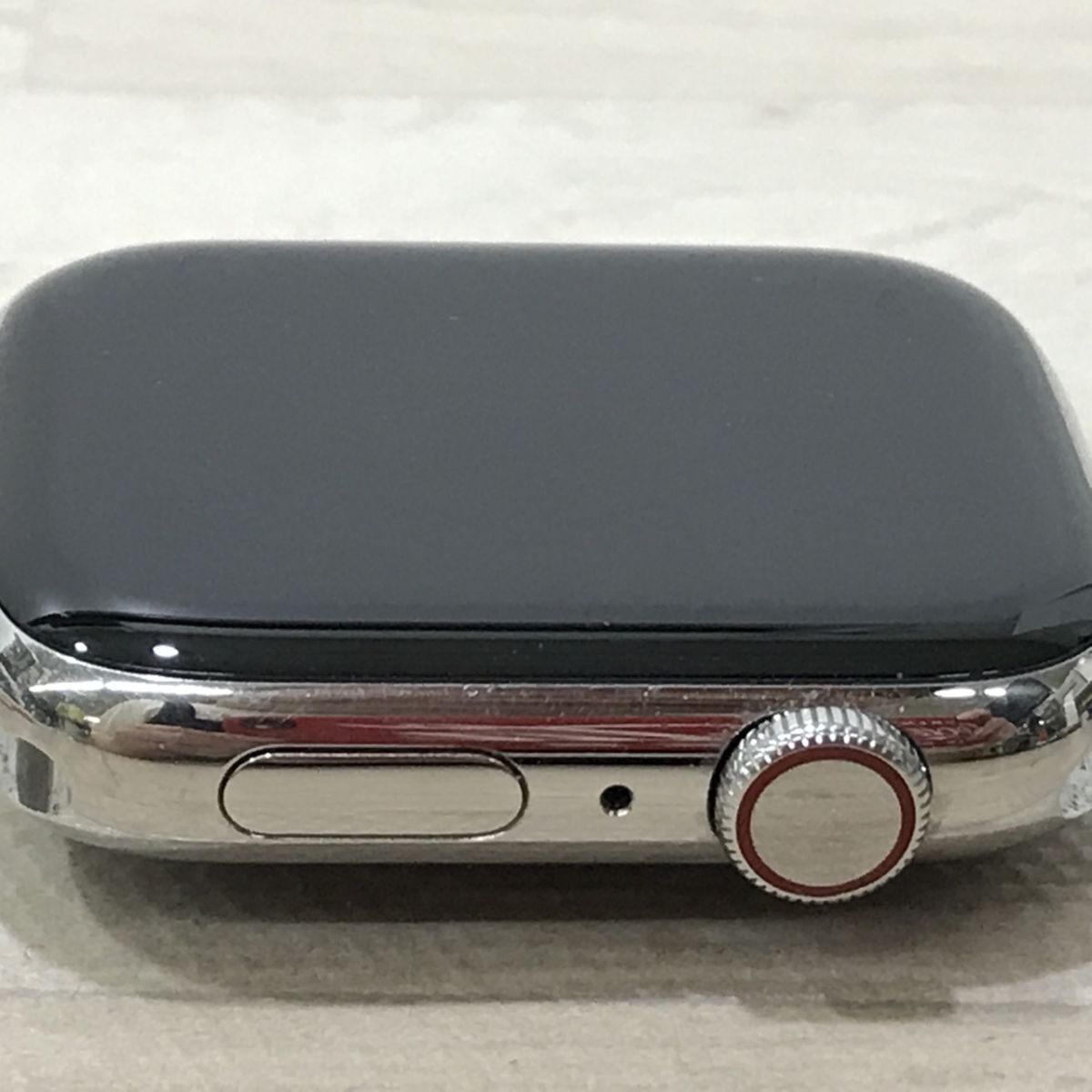 Apple Watch HERMES Series 7 GPS+Cellular 45mm MKMV3J/A A2478 ステンレススチールケースシンプルトゥール レザーストラップ[C3850]の画像4
