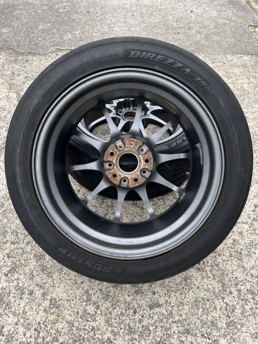 CE28N タイヤホイール2本セット17.75kg VR CE28N 17×8.0 JJ OFF +33 5H PCD114.3 GS とDUNLOP DIREZZA ZⅡ★ 235/45R17 94W 51週13年の画像6