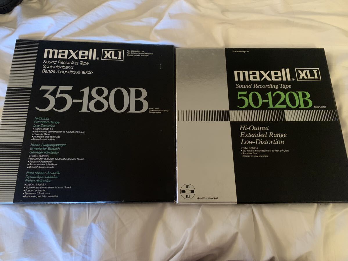 maxell オープンリールテープ XLI 35-180B XLI 50-120B セット マクセル メタルリール の画像1