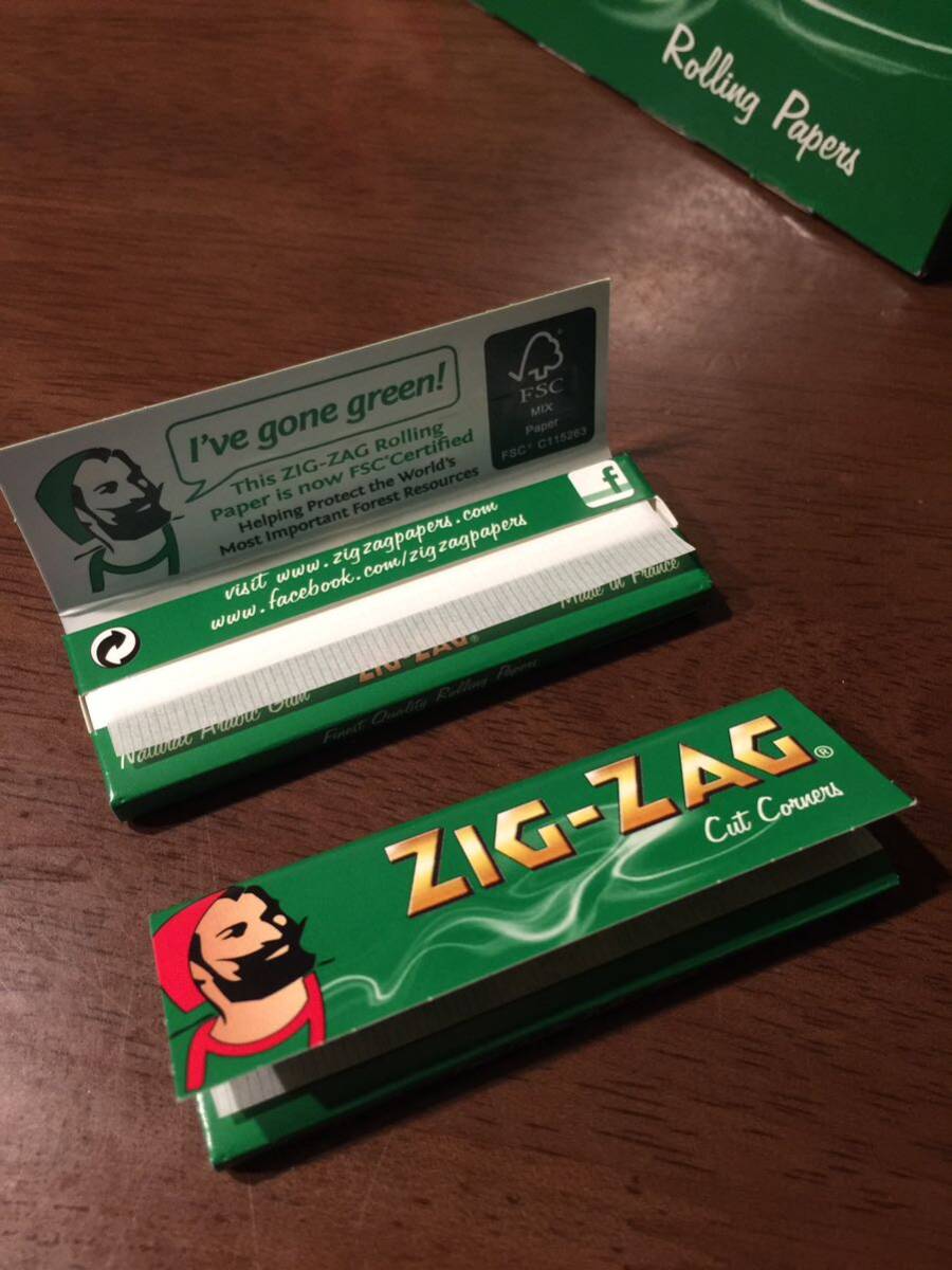 ジグザグ zigzag 手巻き タバコ ペーパー グリーン 50個セット 送料無料の画像2