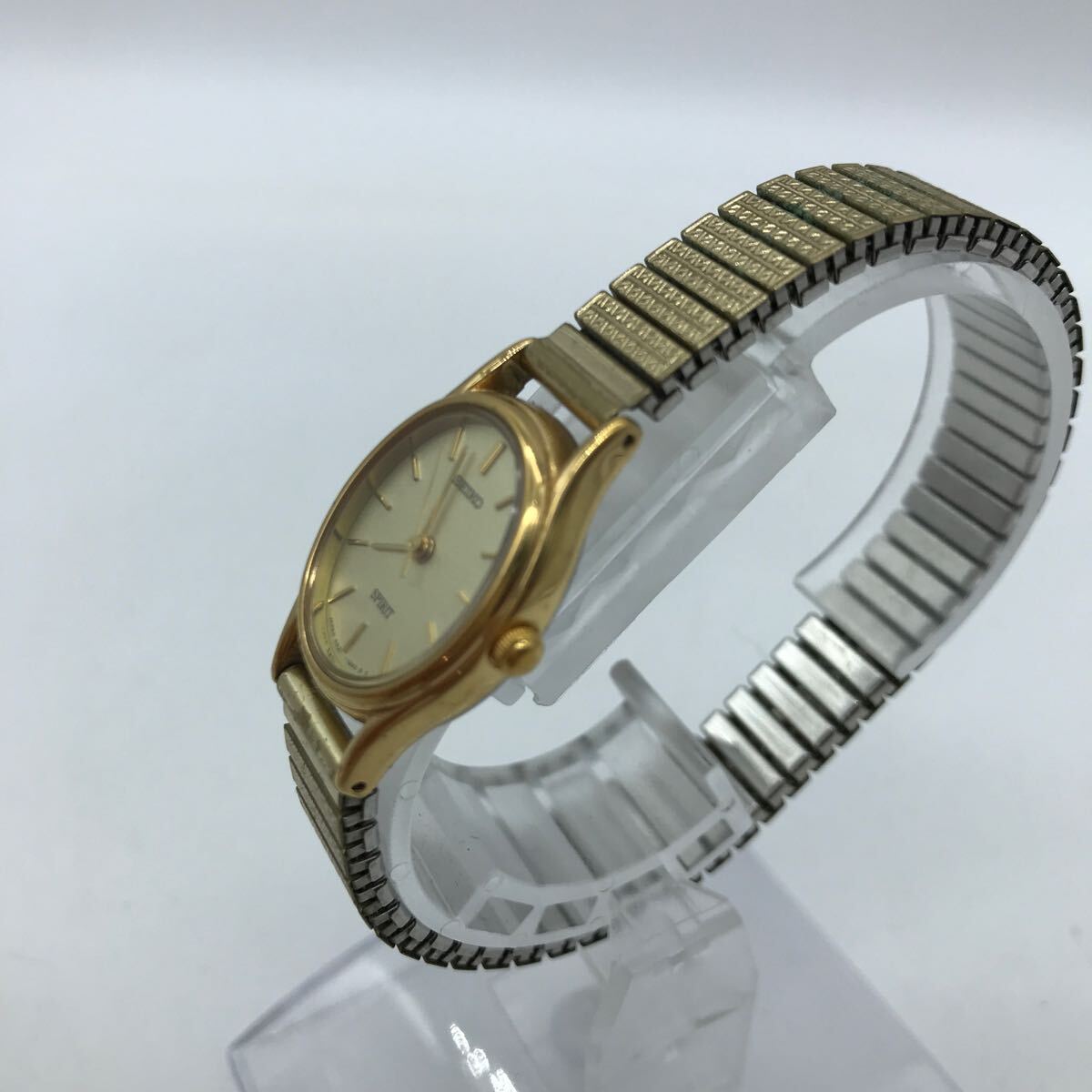 SEIKO Seiko SPIRIT Spirit 4N21-5200 3 hands lady's Gold operation goods z-2