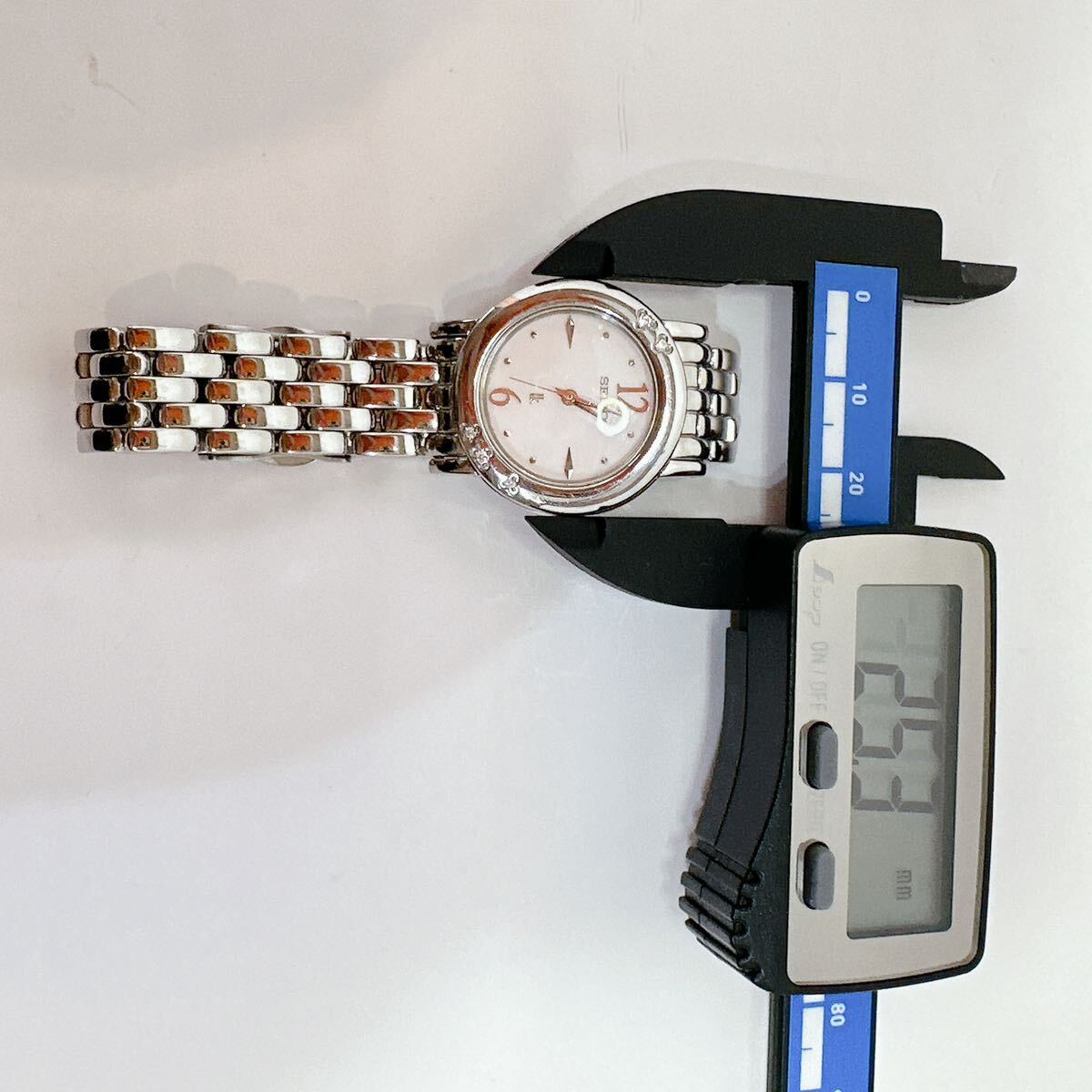 SEIKO LUKIA 1NO1-OHRO セイコー ルキア 4Pダイヤ レディース腕時計／稼働品☆新品電池の画像8