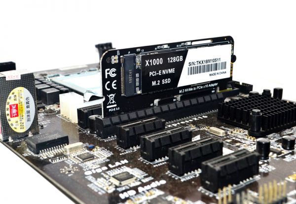 新品良品即決■送料無料JMTLED付きM.2 NVMe SSD - PCIE 3.0 X16アダプター Mキーライザーカード拡張PCI Express X4 X8 X16 2230-2280の画像6