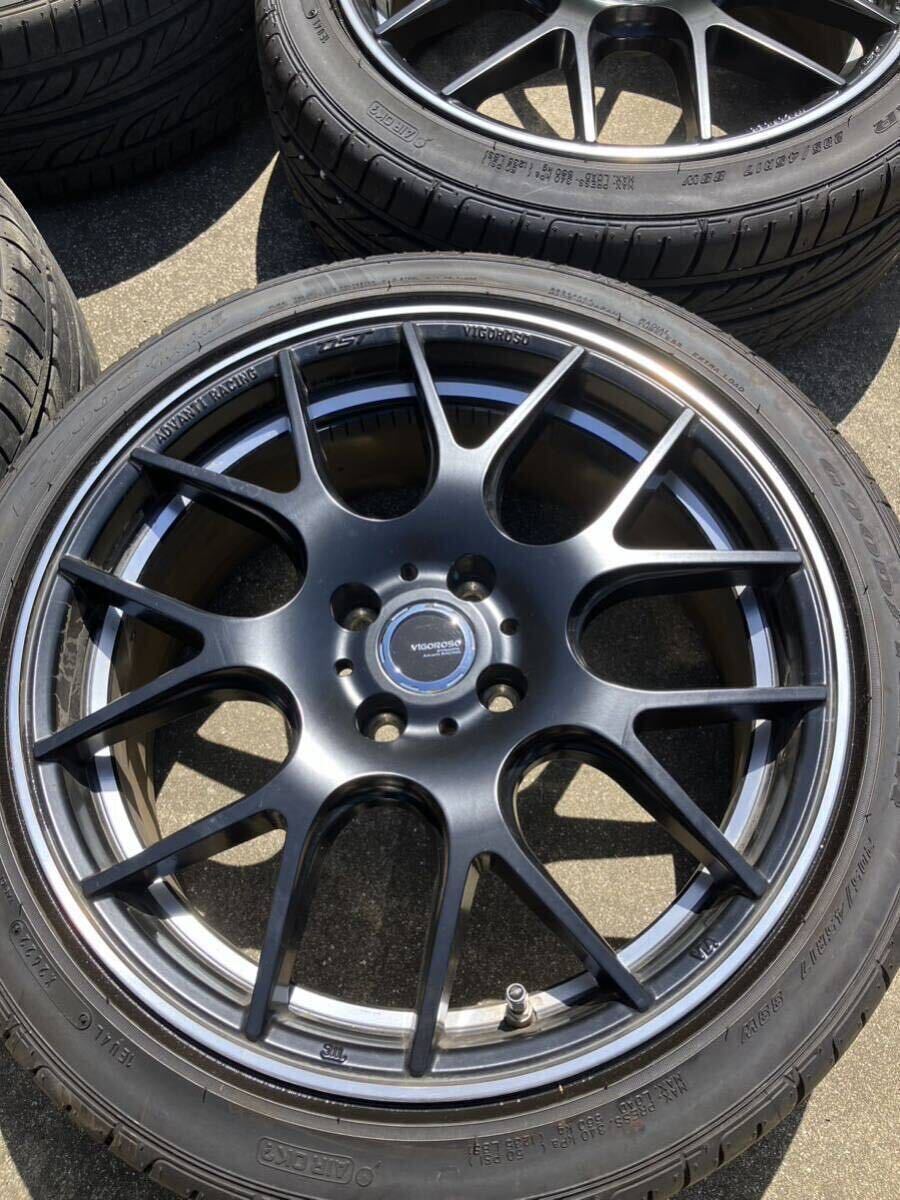 ADVANTI RACING/アドバンティ レーシング VIGOROSO ミニ、コンパクトカー等 17X7J N765D 4H 100 JJ17 205/45/R17 タイヤ付の画像3