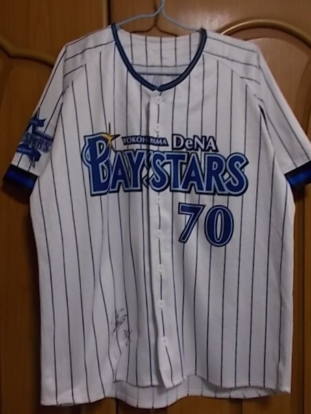 【正規品・古着】横浜DeNAベイスターズ（H）ユニフォーム　中畑清＃70　プロ野球　Mサイズ_画像2