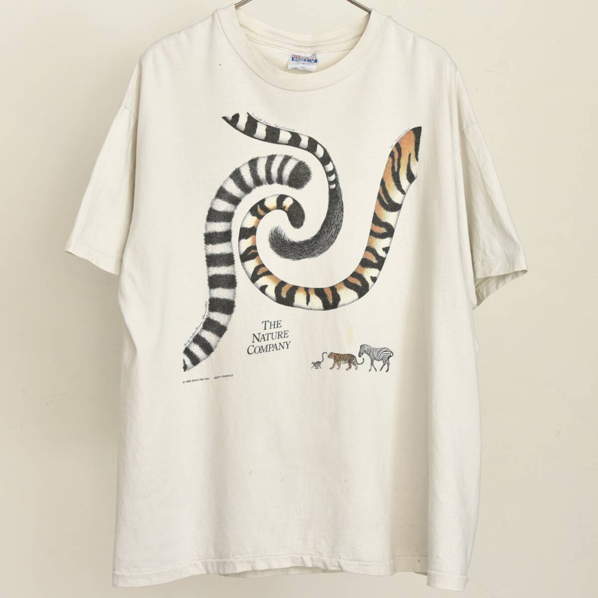 雰囲気◎ 1995年 90s Diana Dee Tyler Liberty Graphics 尻尾 Tシャツ ヴィンテージ アート グラフィック アニマル 動物の画像1