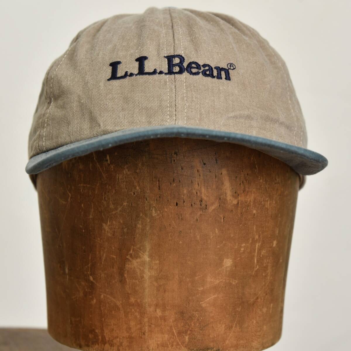 2トーン！ 良好！ 90s USA製 L.L.Bean 刺しゅう コットン キャップ ヴィンテージ ハンティング フィッシング アウトドアの画像2