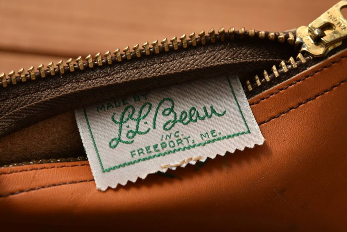 レア！ 60s 70s USA製 L.L.Bean レザーポーチ 筆記体タグ ビンテージ トートバッグでのバッグインバッグとしても◎の画像7