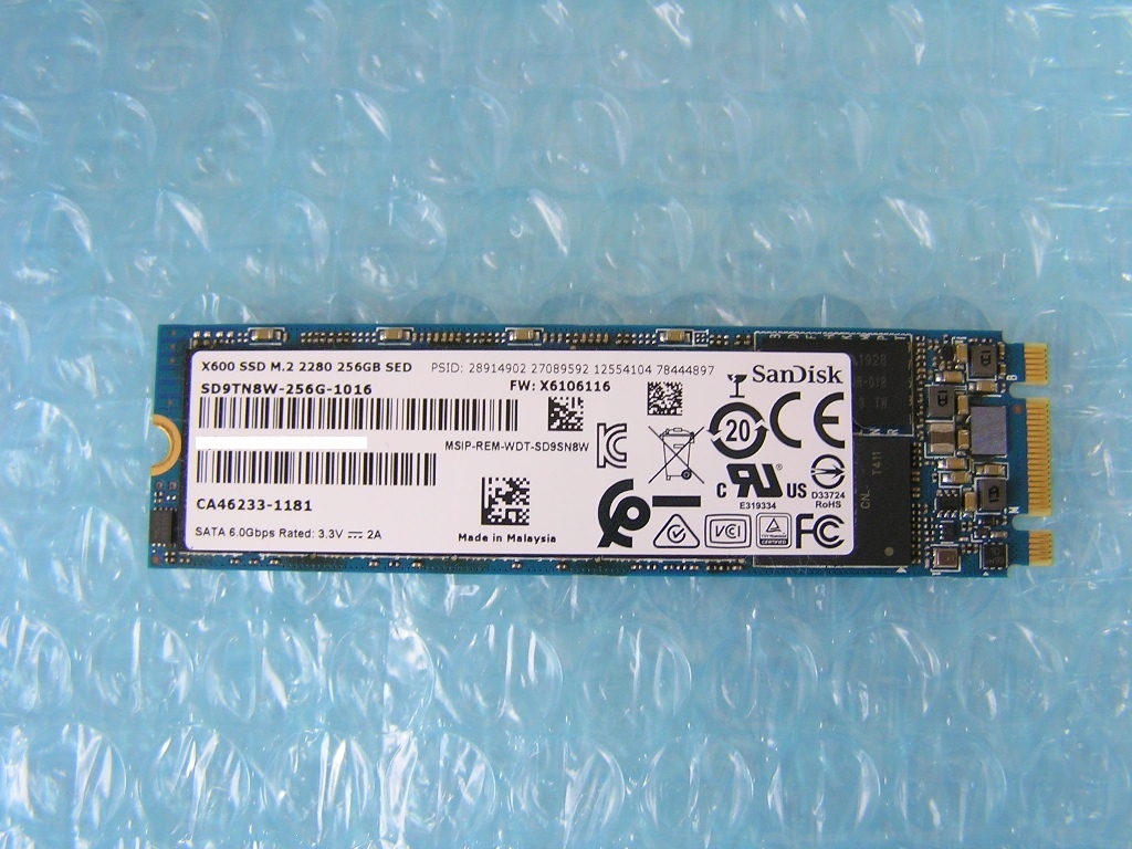 ■256GB SSD SanDisk SD9TN8W-256G-1016 M.2 #21_画像1