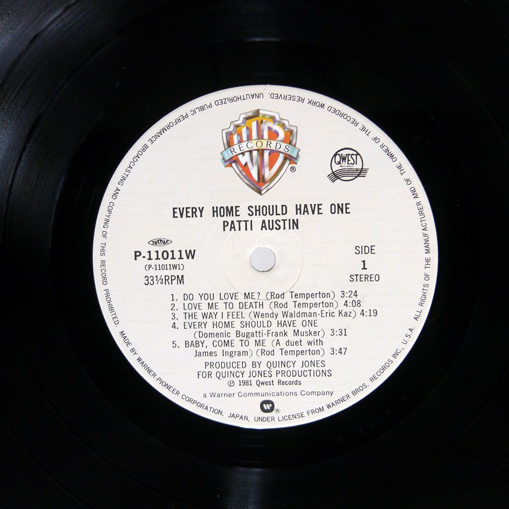 帯付き PATTI AUSTIN/ENERY HOME SHOULD HAVE ONE/WARNER BROS. P11011W LP_画像2