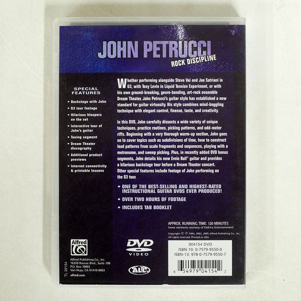 米 JOHN PETRUCCI/ROCK DISCIPLINE/ALFRED 904154 DVD_画像2