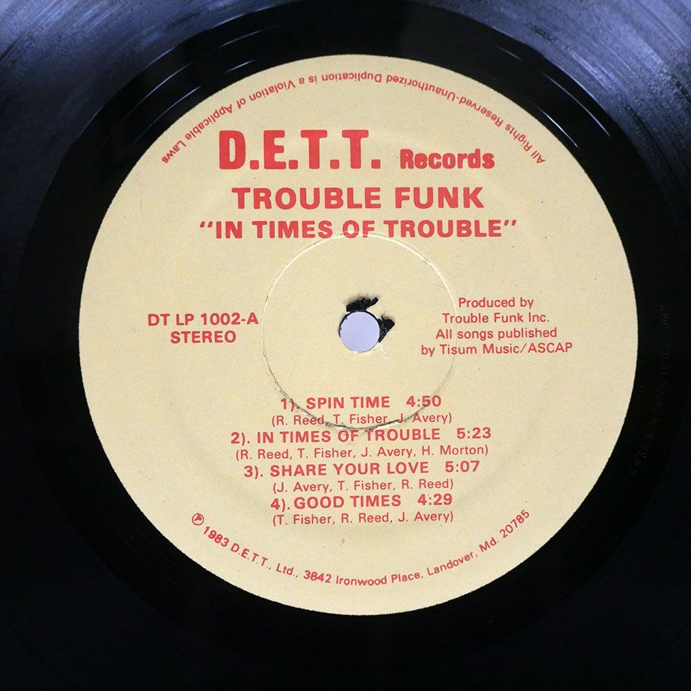 TROUBLE FUNK/IN TIMES OF TROUBLE/D.E.T.T. DTLP1002 LPの画像2