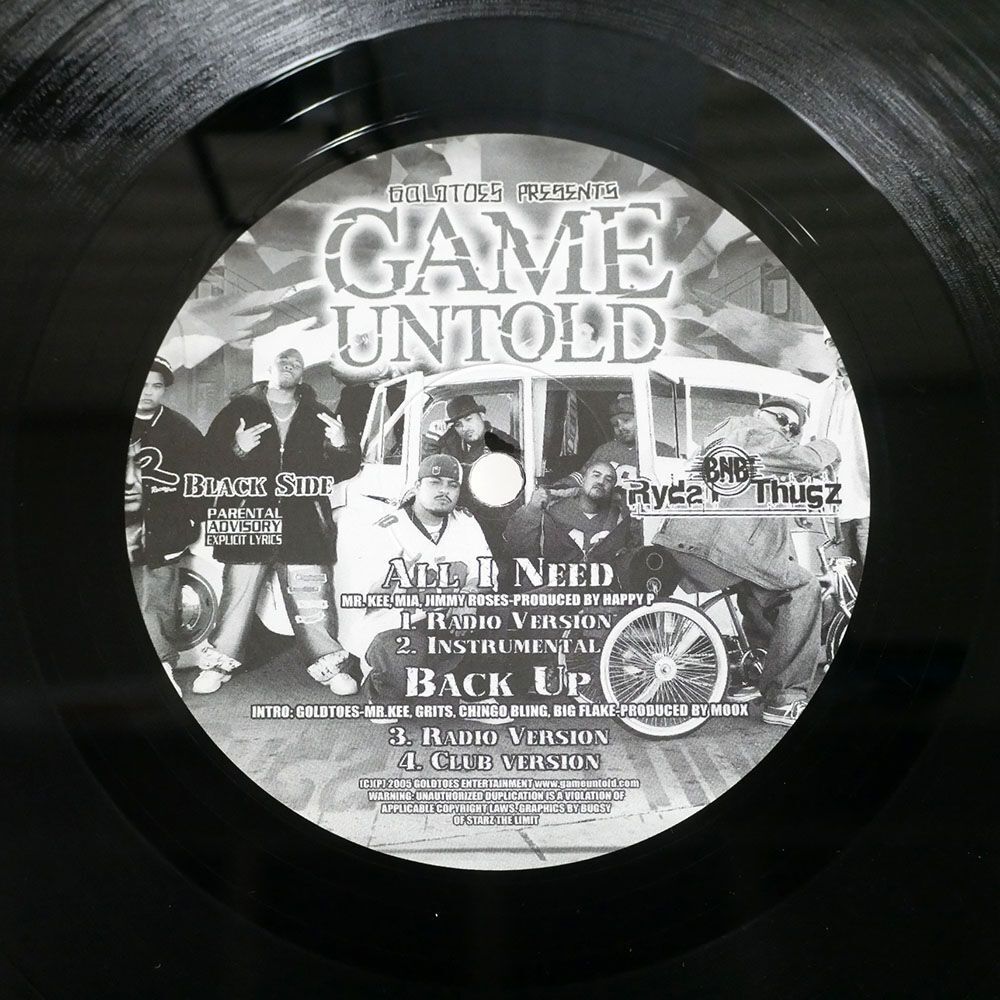RYDA THUGZ/GAME UNTOLD EP/GOLDTOES ENTERTAINMENT 643363E11 12_画像2