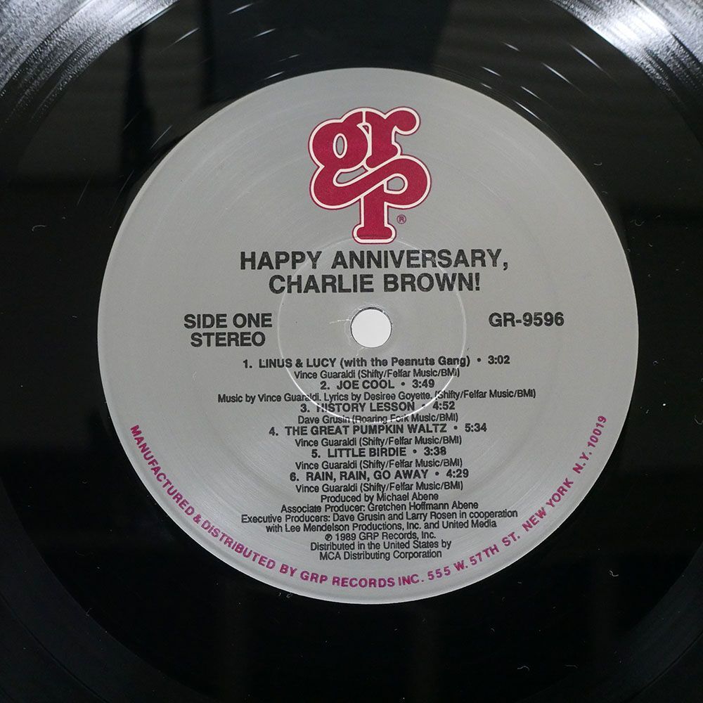 米 OST/HAPPY ANNIVERSARY, CHARLIE BROWN!/GRP GR9596 LPの画像2