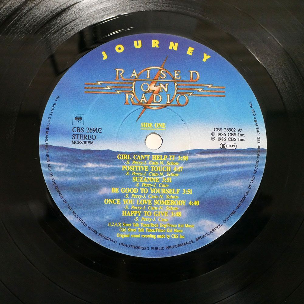 英 JOURNEY/RAISED ON RADIO/CBS CBS26902 LP_画像2