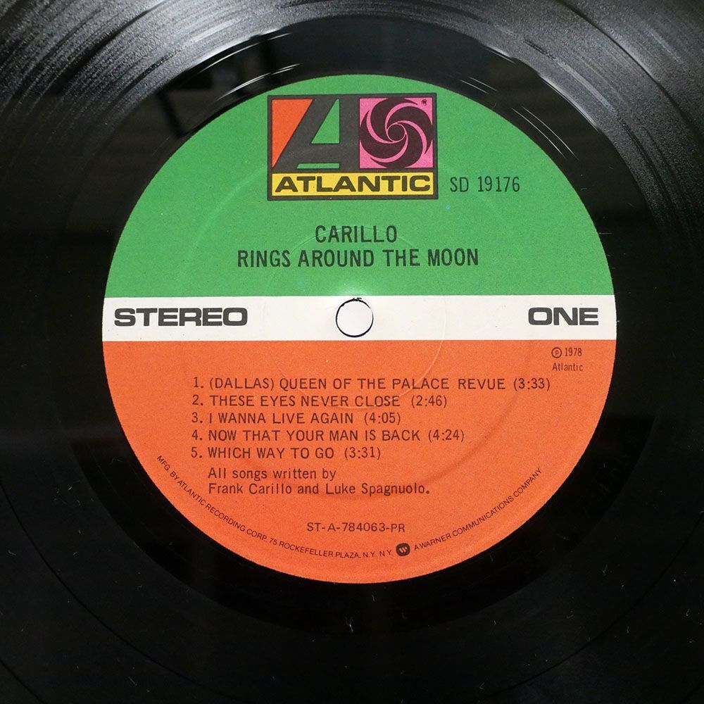 米 CARILLO/RINGS AROUND THE MOON/ATLANTIC SD19176 LP_画像2