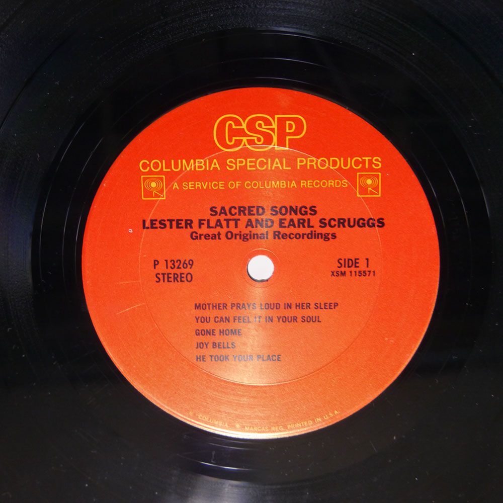 米 FLATT & SCRUGGS/SACRED SONGS/COLUMBIA SPECIAL PRODUCTS P13269 LP_画像2