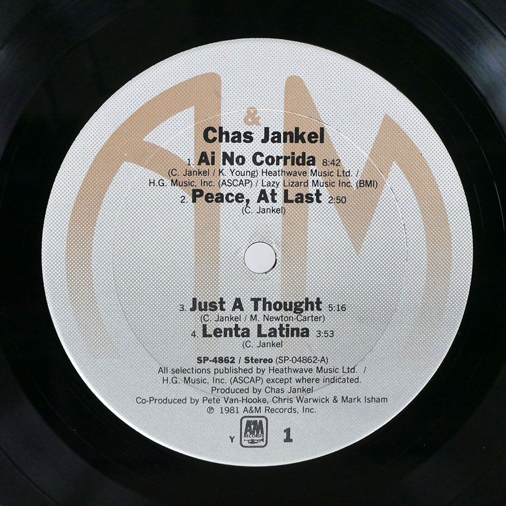 米 CHAS JANKEL/SAME/A&M SP4862 LP_画像2