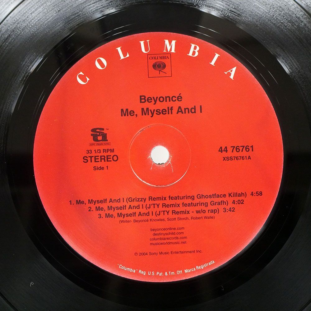 米 BEYONCE/ME MYSELF AND I/COLUMBIA 4476761 12の画像2